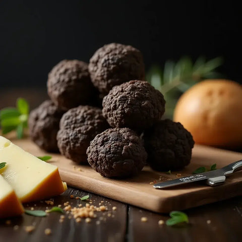 Pile of rich Chocolate Truffles showcased in Terra Ross Black Summer Truffles article