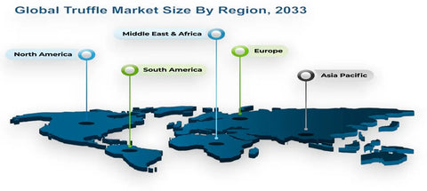 Global truffle market size by region map for Black Truffle Market 2024 trends analysis