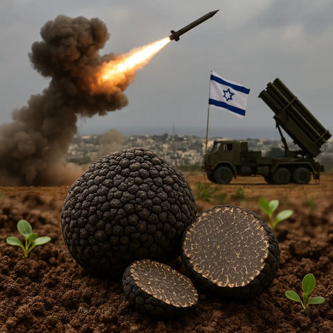 Black truffles growing in soil for Iranian Black Truffle article