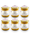Six-pack of Boss White Truffle Butter jars in Gourmet Edition with black truffle flavor