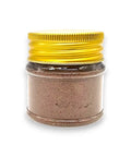 Gold glitter powder in clear jar with yellow lid for Truffle Powder Tuber Brumale
